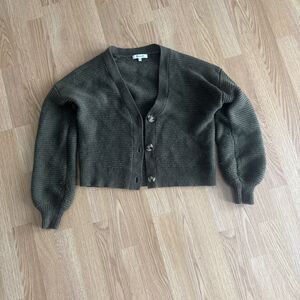 Madewell Cardigan Green XS Merino Wool Blend